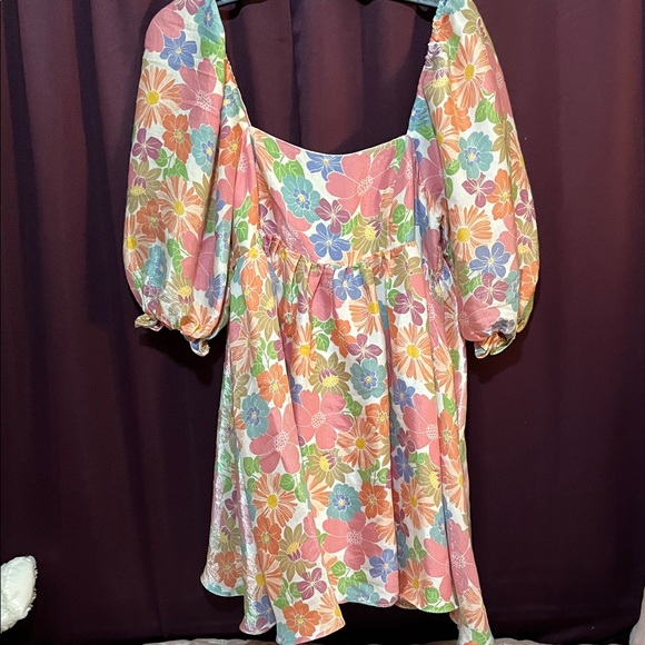 Storia Dresses & Skirts - Storia Wildflower Fields Babydoll Mini Dress